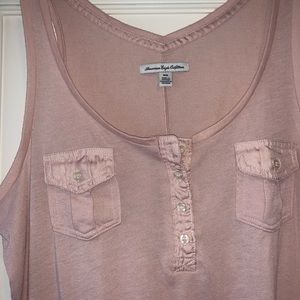 American Eagle Pink Tank with Pockets